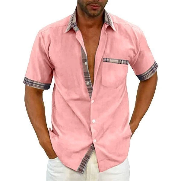 🔥 Last Day Promotion 49% OFF 🔥Men's Casual Plaid Collar Button Summer  Shirt